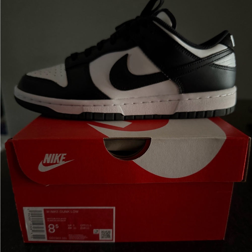 Nike Women’s Dunk Low - Black & White Leather Sneaker